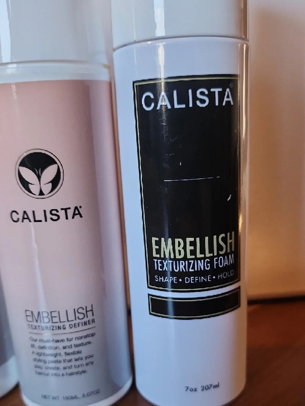 Calista Embellish Texturizing Foam & Flex Spray Set in Blush Pink - Picture 2 of 5